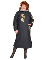 Пальто Полянки, джинс на флисе