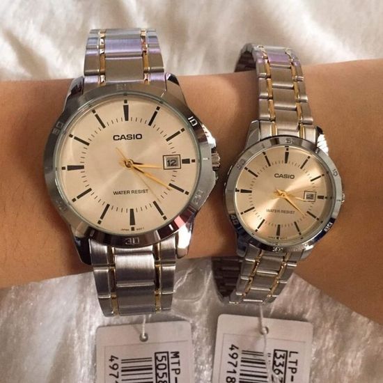 Парные часы Casio Standard: MTP-V004SG-9AUDF и LTP-V004SG-9AUDF