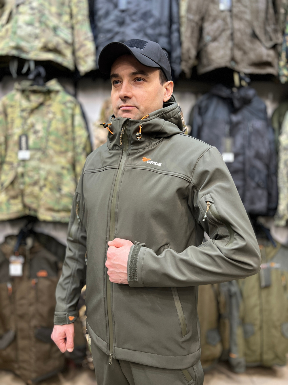 Костюм PRIDE Магнум демисезонный, хаки, софтшелл с мембраной 10000/10000