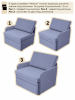 Кресло-кровать "Миник" 70 см, велюр Candy Violet