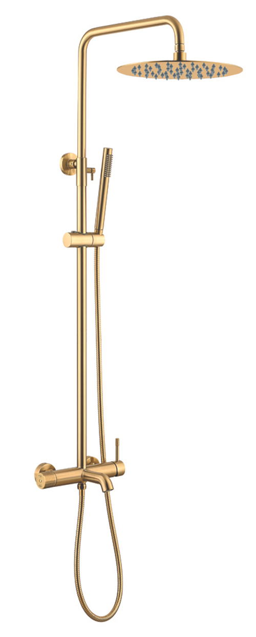 Boheme Стойка для душа со смесителем UNO Matt Gold