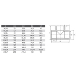 Тройник полипропиленовый 25 мм TEBO