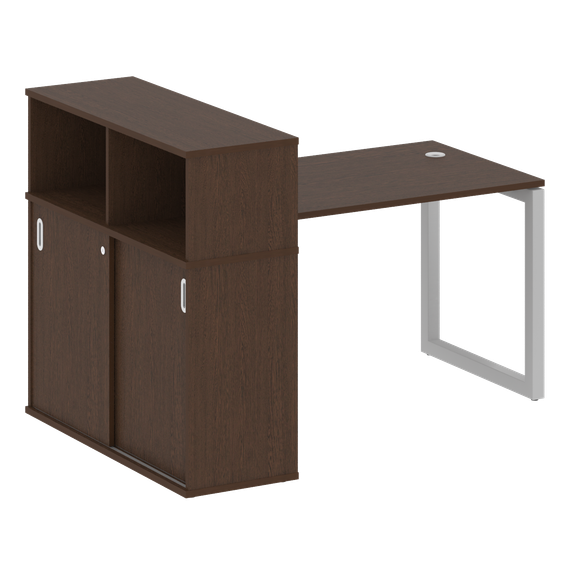 Метал Систем Куатро Стол письменный с шкафом-купе на О-образном м/к 50БО.РС-СШК-3.2 Т