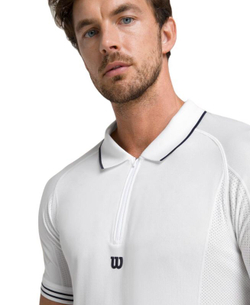Мужское теннисное поло Wilson Series Seamless Polo - bright white