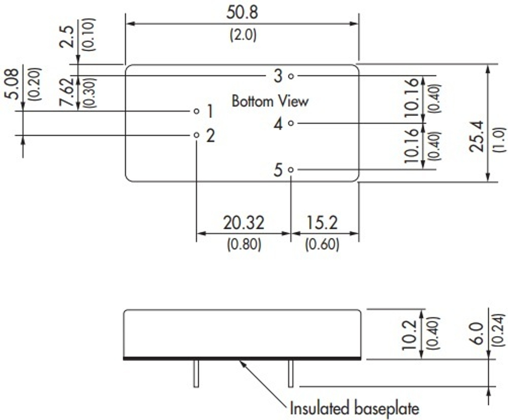 Преобразователь DC-DC модульный TRACO POWER TEN 12-2422
