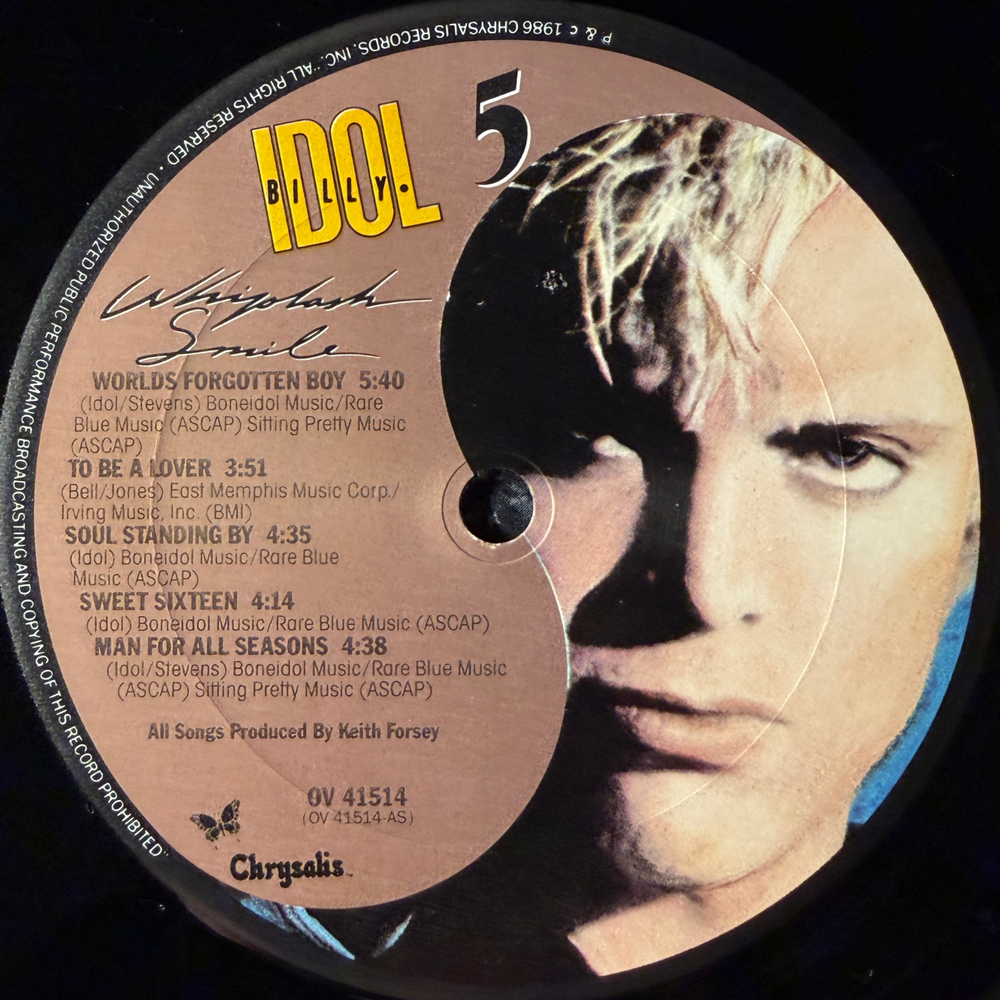 Billy Idol - Whiplash Smile (США 1986г.)