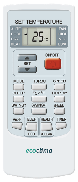 Сплит-система ECOCLIMA, FROST LINE (on/off), ECW-AX12/FB-4R1 / EC-AX12/F-4R1