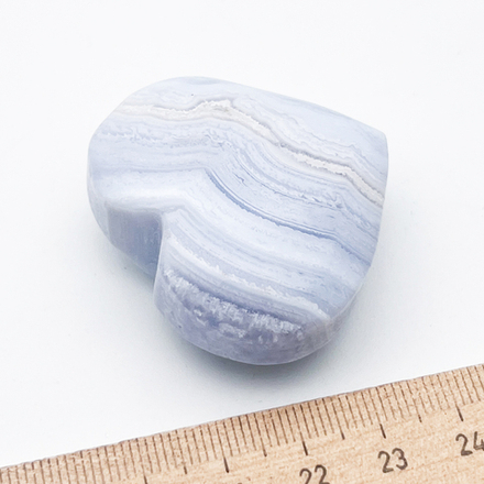 Голубой агат ("Сапфирин"), сердце, размер около 40*43 мм, цена за 1 шт