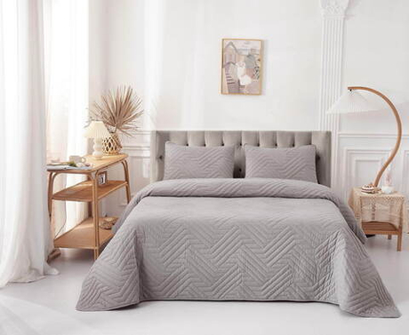 Покрывало 160х220 и наволочка 50х70 Sofi De MarkO Мориц серое