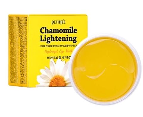 PETITFEE ПАТЧИ ГИДРОГЕЛЕВЫЕ ДЛЯ ГЛАЗ ОСВЕТЛЯЮЩИЕ С ЭКСТРАКТОМ РОМАШКИ CHAMOMILE LIGHTENING HYDROGEL EYE PATCH, 60 PCS