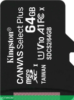 Карта памяти Kingston Canvas Select Plus microSDXC 64GB с адаптером (SDCS2/64GB)