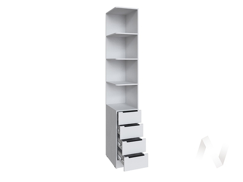 Угловое завершение Мадрид 0;35 с 4 ящ. левое (белый)