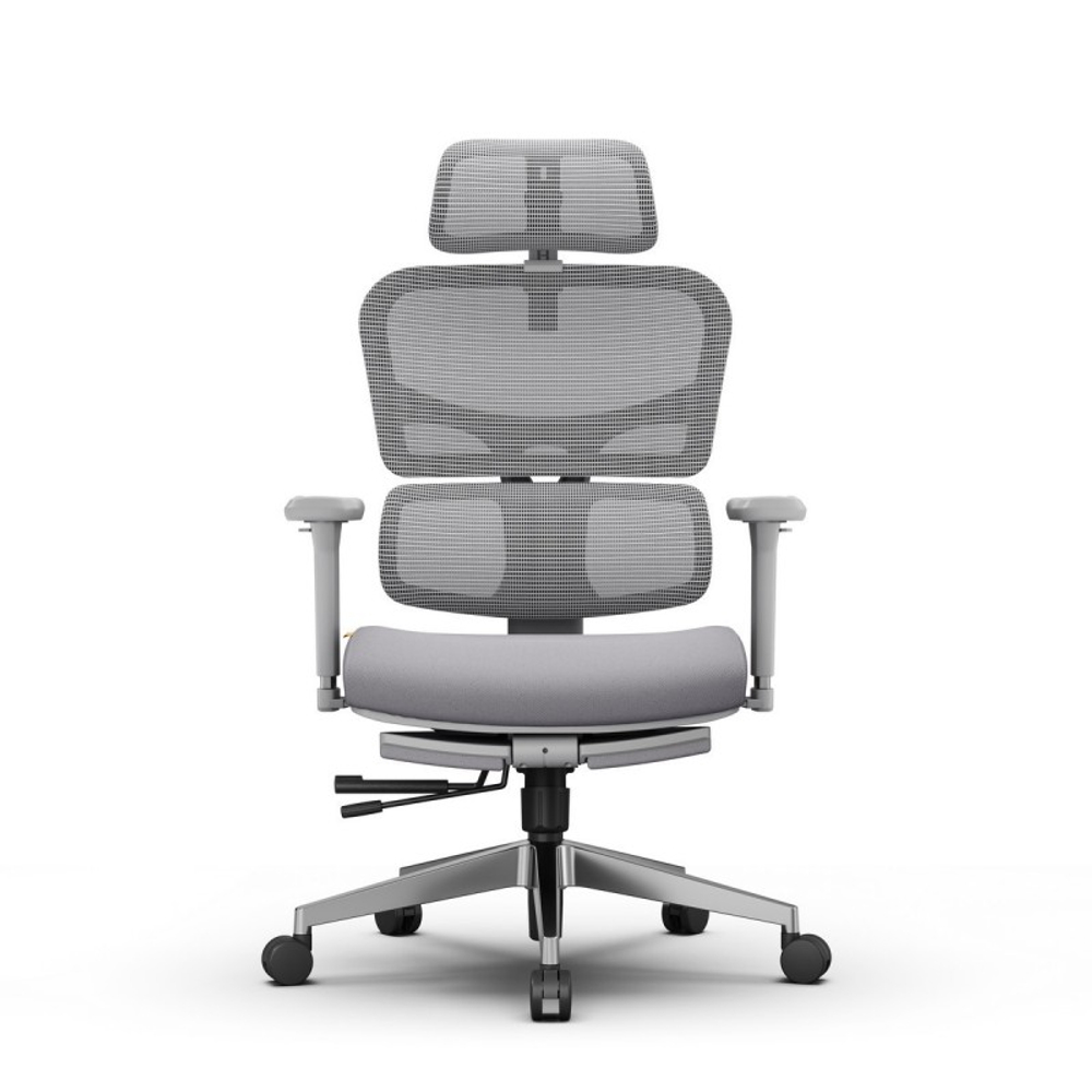 Эргономичное компьютерное кресло FoxGear NETZ модель X, серый (FG-NETZ-X-GY)