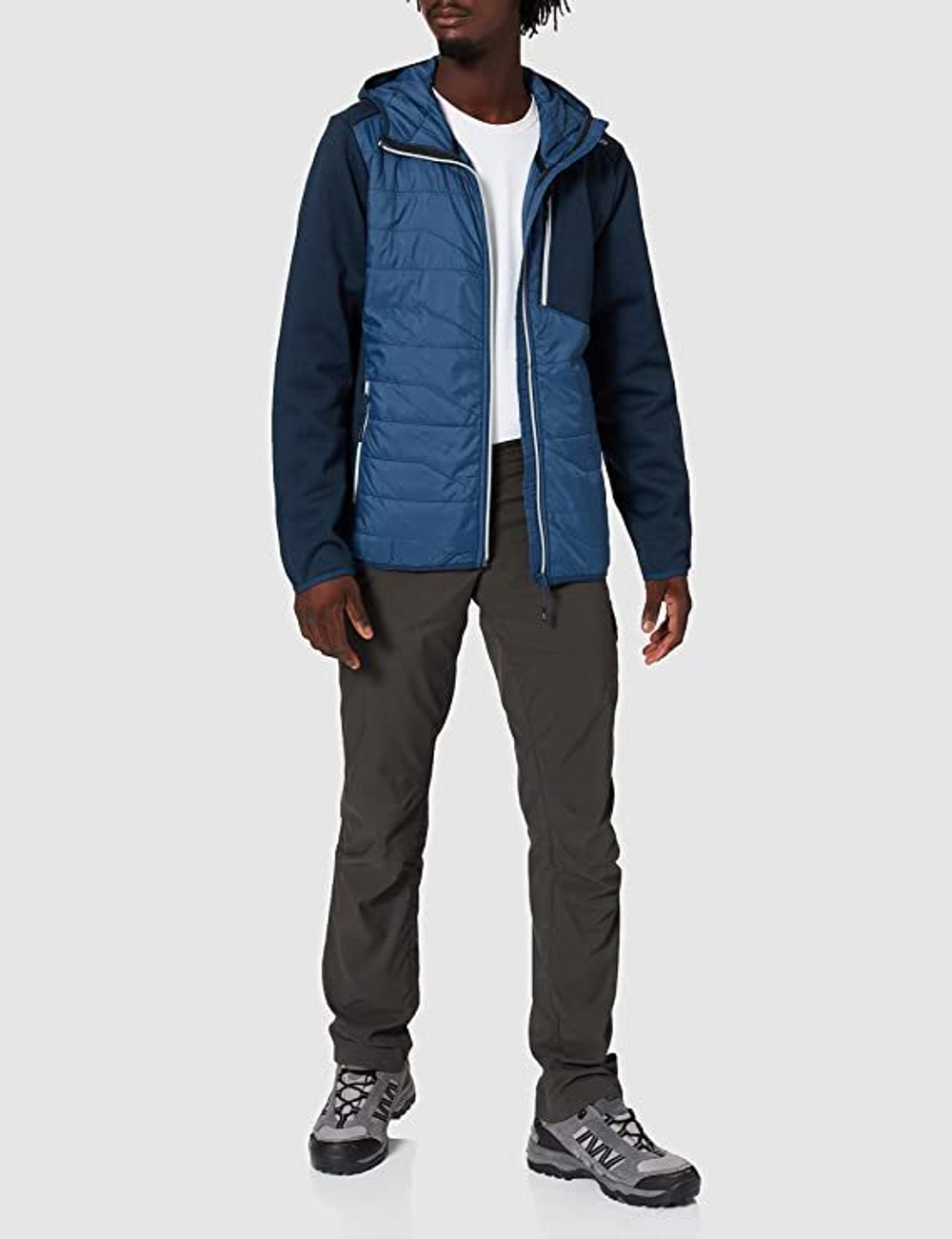 Толстовка CMP Man Hybrid Jacket Fix Hood , артикул 31H0997, цвет Nero (M928)