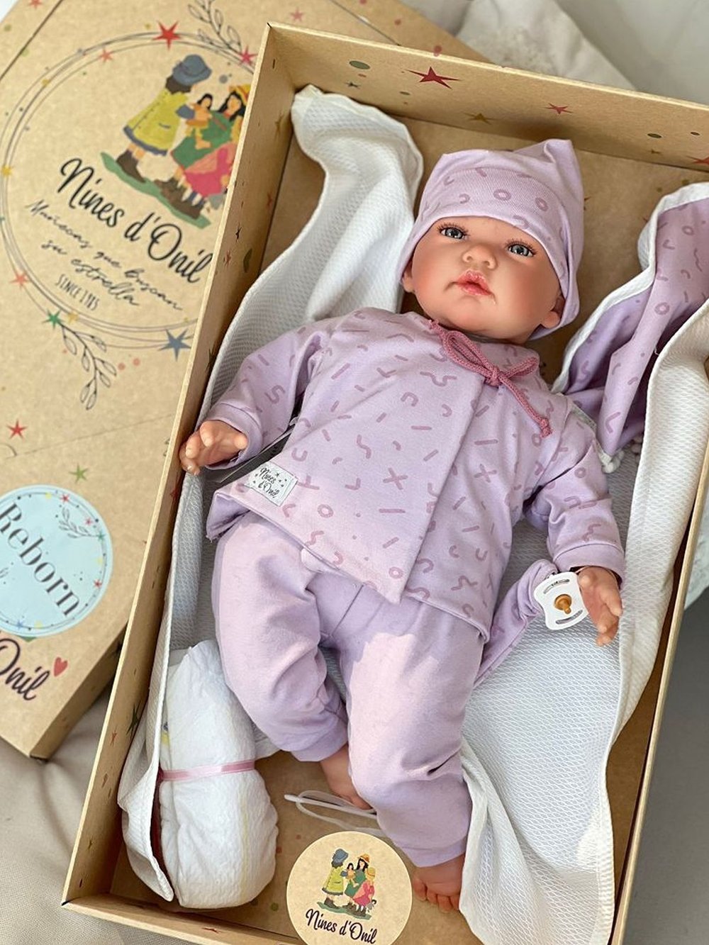 Кукла Реборн Nines 48см Celia мягконабивная (N0213)