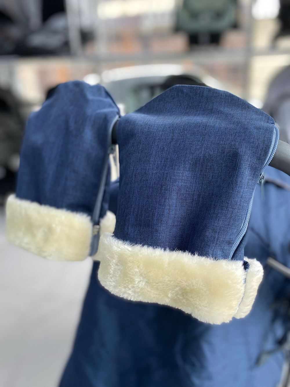 Санки - коляска Galaxy kids 3-3С синий джинс арт. GK-3-3ССИД