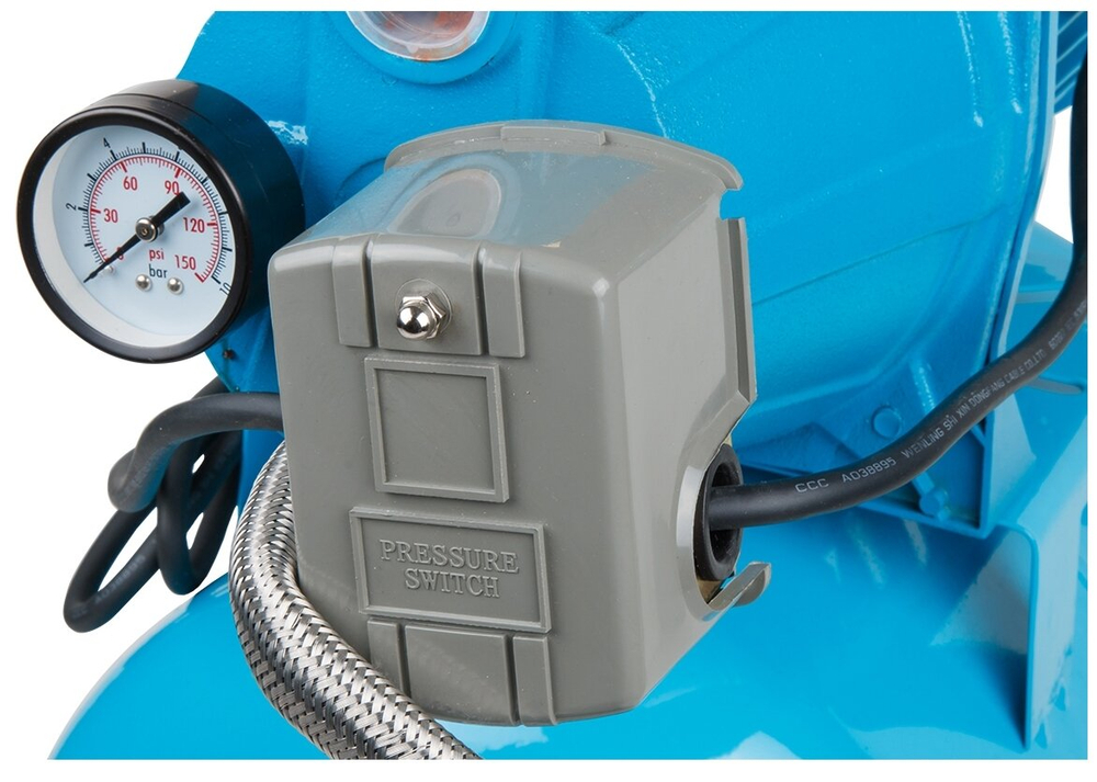 Станция водоснабжения автоматическая DGM BP-1500 (1500 Вт, 3600 л/ч, 50 м, 5 бар макс, корпус насоса чугун, бак 24 л)