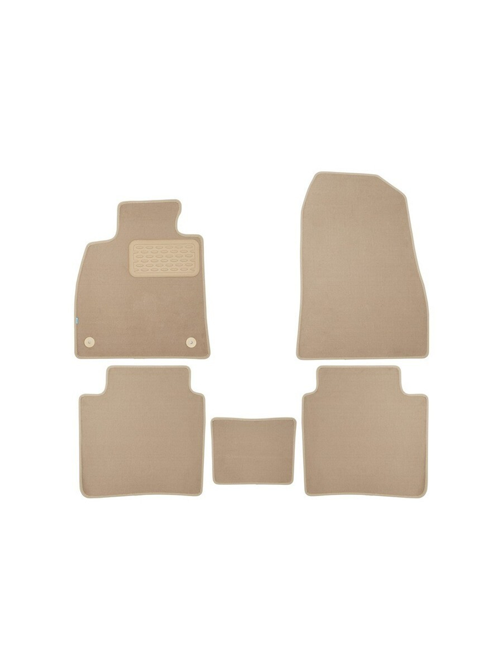 Коврики в салон для HONGQI H5 2023-, седан, 5шт (текстиль, бежевые) KLEVER0411600522110KH
