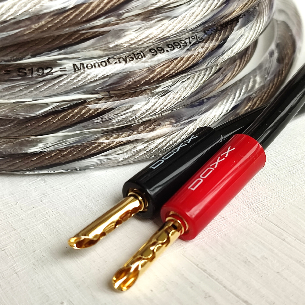 DAXX S192p Акустический кабель 12AWG (3.3мм.кв), класса Hi-End из посеребренной монокристаллической меди -готовая пара-