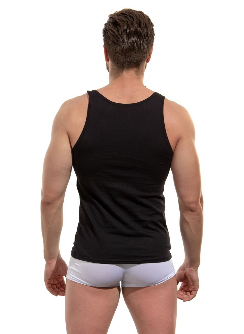 Мужская классическая майка из хлопка (Размер: M) (Цвет: белый)