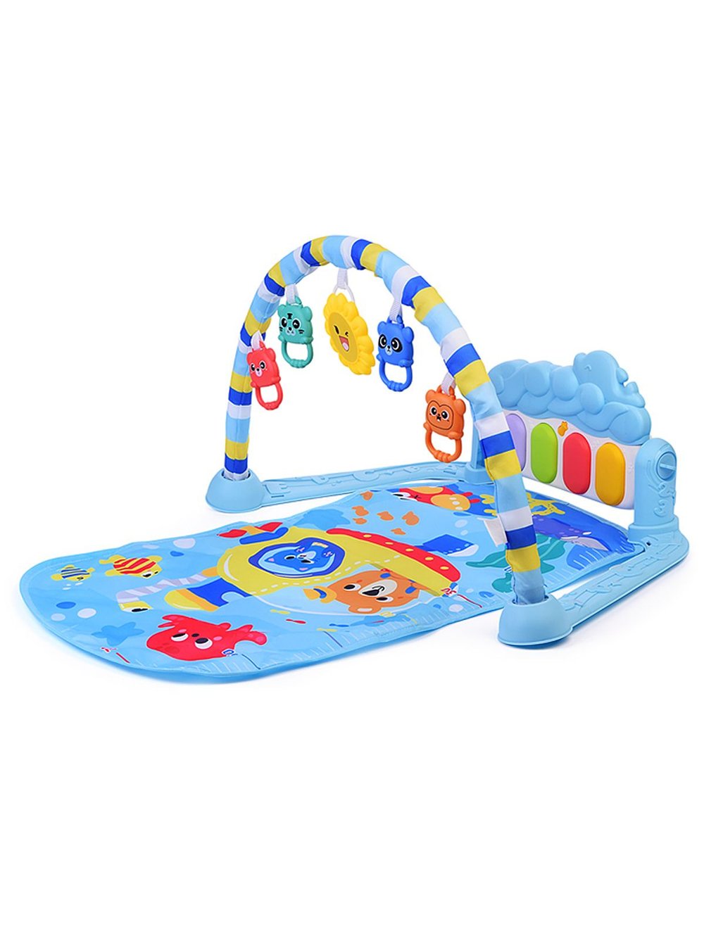 Коврик развивающий "В подводной лодке" с ростомером, (368-82B)