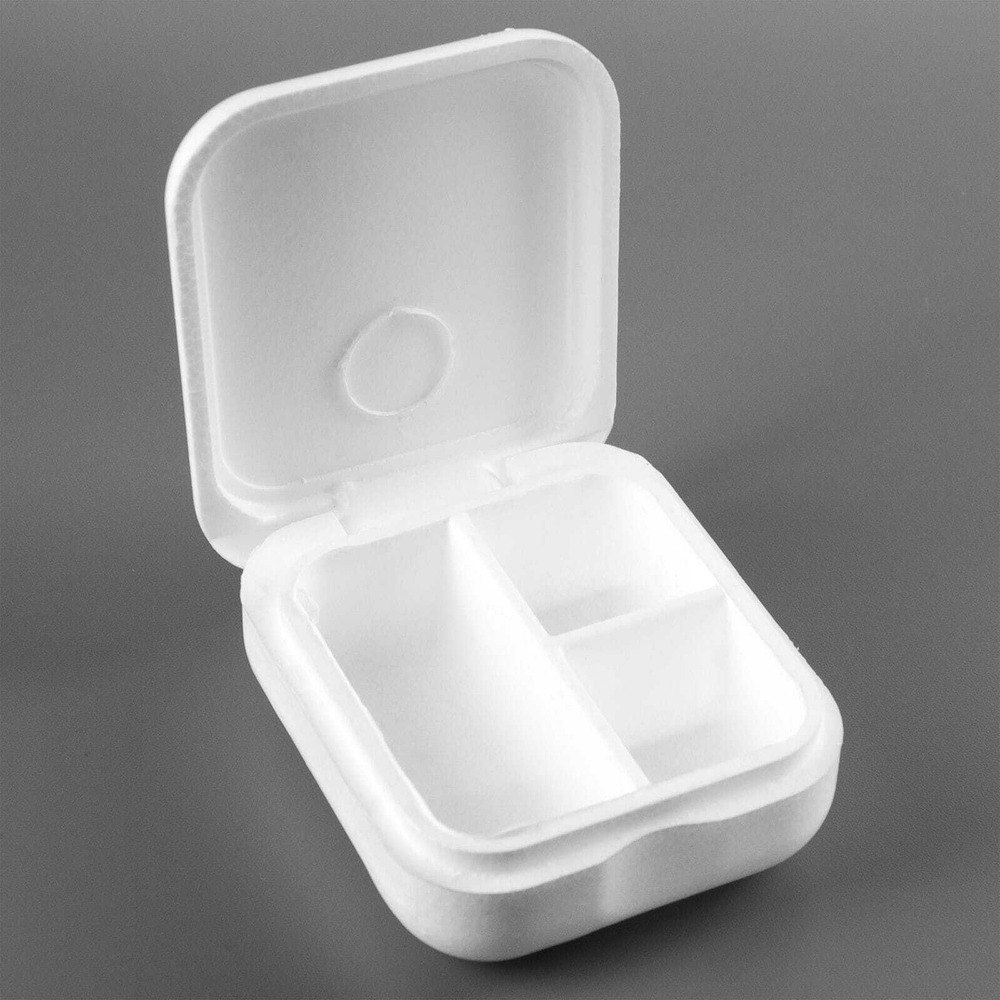 Мотыльница суперпрочная пенопластовая большая (3 отделения)