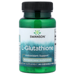 Swanson, L-глутатион, 60 жевательных таблеток (50 мг в 1 таблетке)