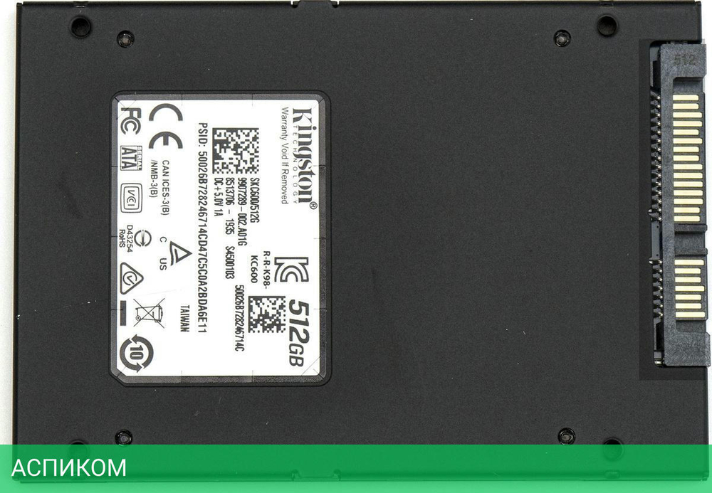SSD диск Kingston KC600 512GB (SKC600/512G)