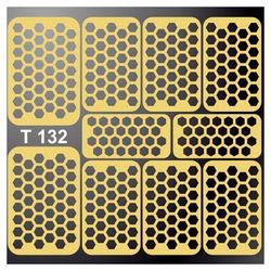 IRISK Трафарет для дизайна ногтей №132, серебро