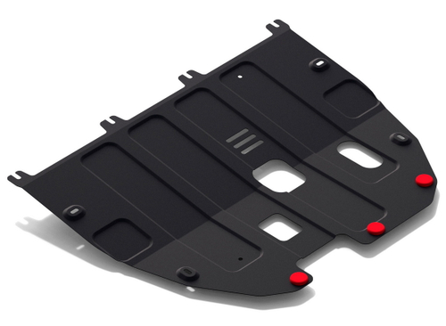 Защита картера и КПП АвтоБроня для SsangYong Tivoli (V - 1.6) FWD 2016-2021, штампованная, сталь 1.5 мм, с крепежом, 111.05318.1