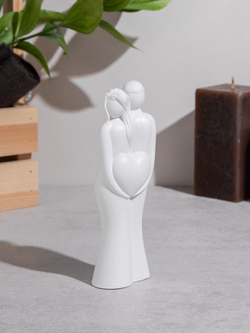 Статуэтка Пара с сердцем и подсвечник Лотос на подставке