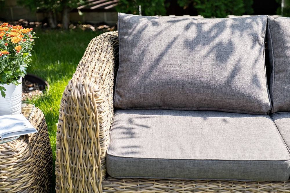 "Кальяри" лаунж-зона из искусственного ротанга (гиацинт), цвет соломенный