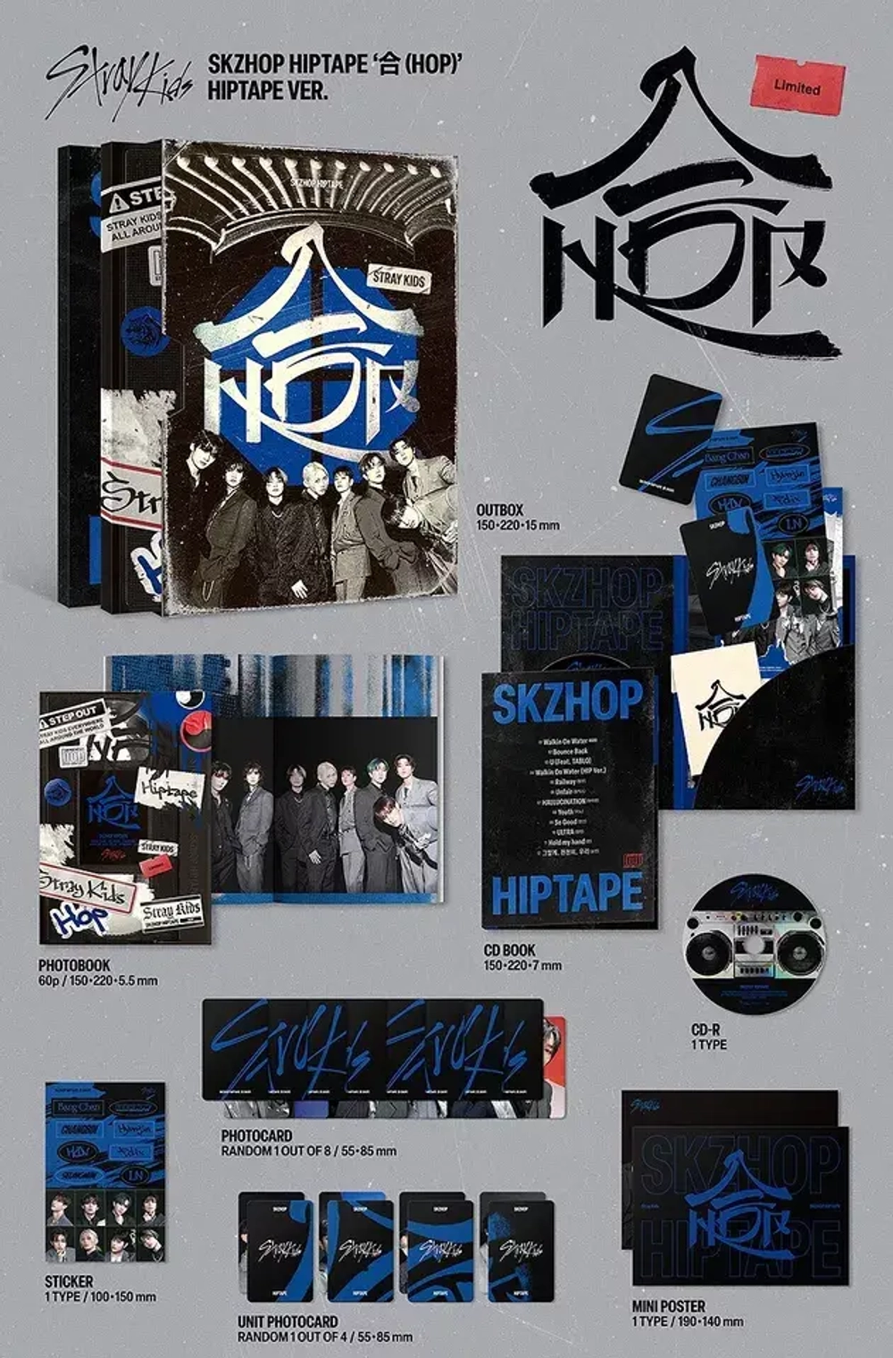 Альбом STRAY KIDS - SKZHOP HIPTAPE HOP [HIPTAPE Limited ver.]