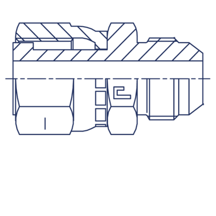Адаптер AS D08-10 ORFS 11/16 - JIC 9/16