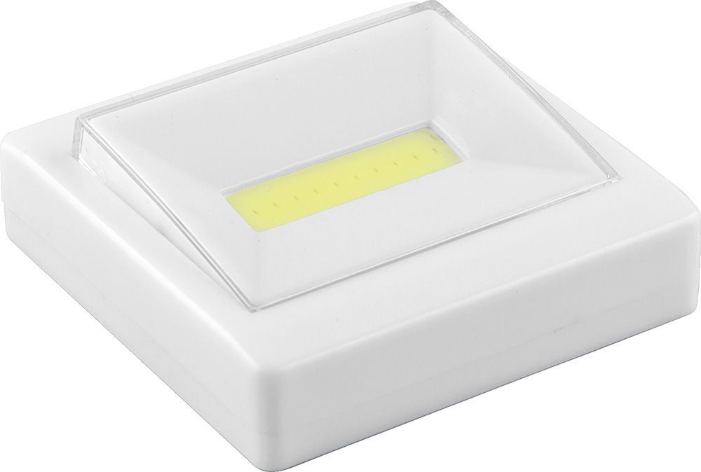 Светодиодный светильник-кнопка  1LED 3W  3*AAA в комплект не входят .  87*87мм. белый. FN1206