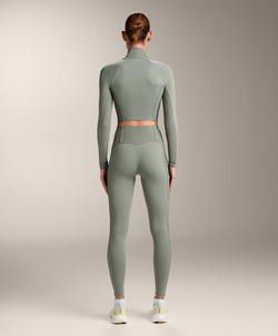 Oysho Лонгслив Comfortlux Rib, серый хаки