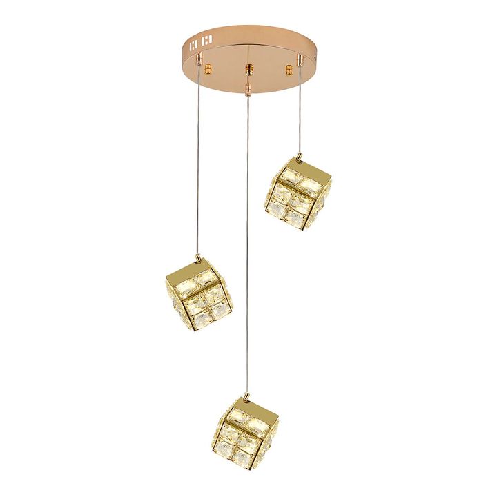 Подвесная светодиодная люстра Indigo Radioso 12048/3P Gold V000134L