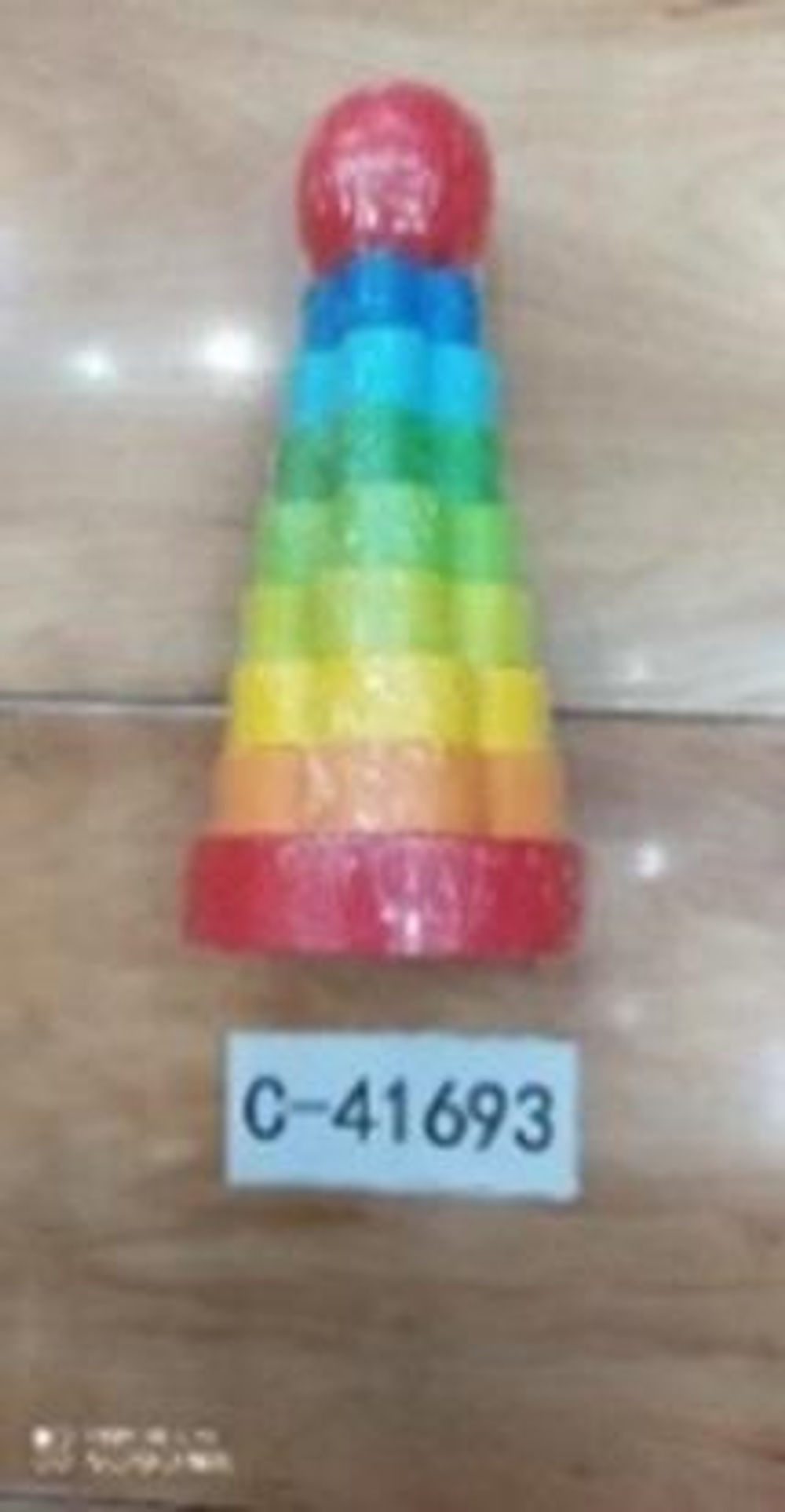 Пирамидка дер. "Цветочек" 7 колец+ основание, C-41693