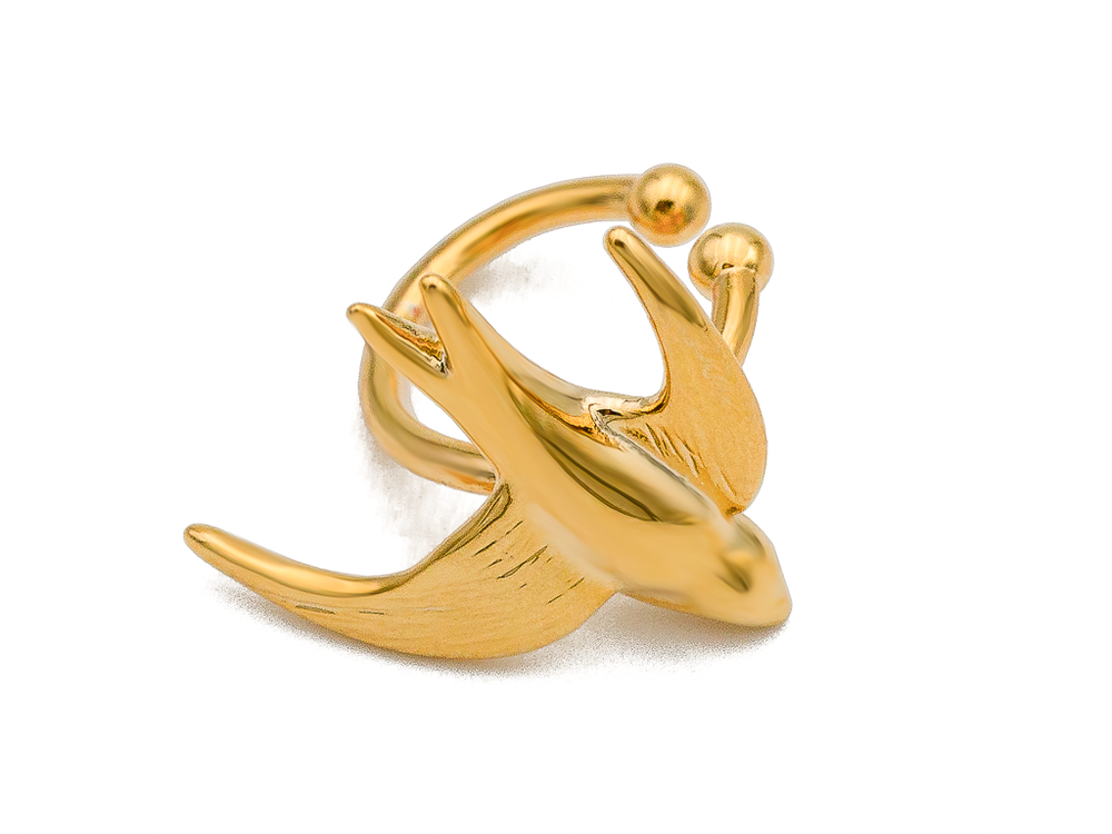 Кафф Ласточка 12мм, цвет золото