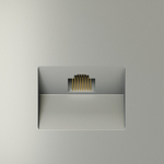 Розетка компьютерная встраиваемая VOLTUM S70 RJ45 кат.6, (сталь)