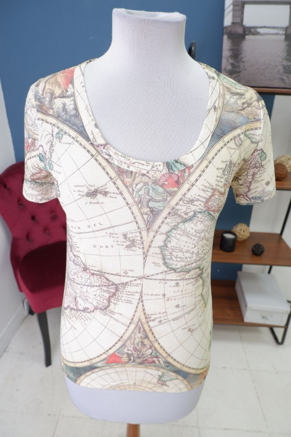 Футболка Topshop с принтом 40 размер