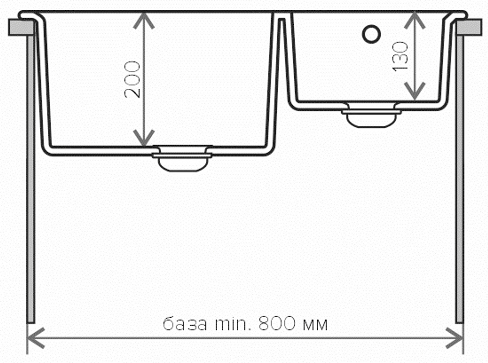 Мойка POLYGRAN BRIG-772 серый №14