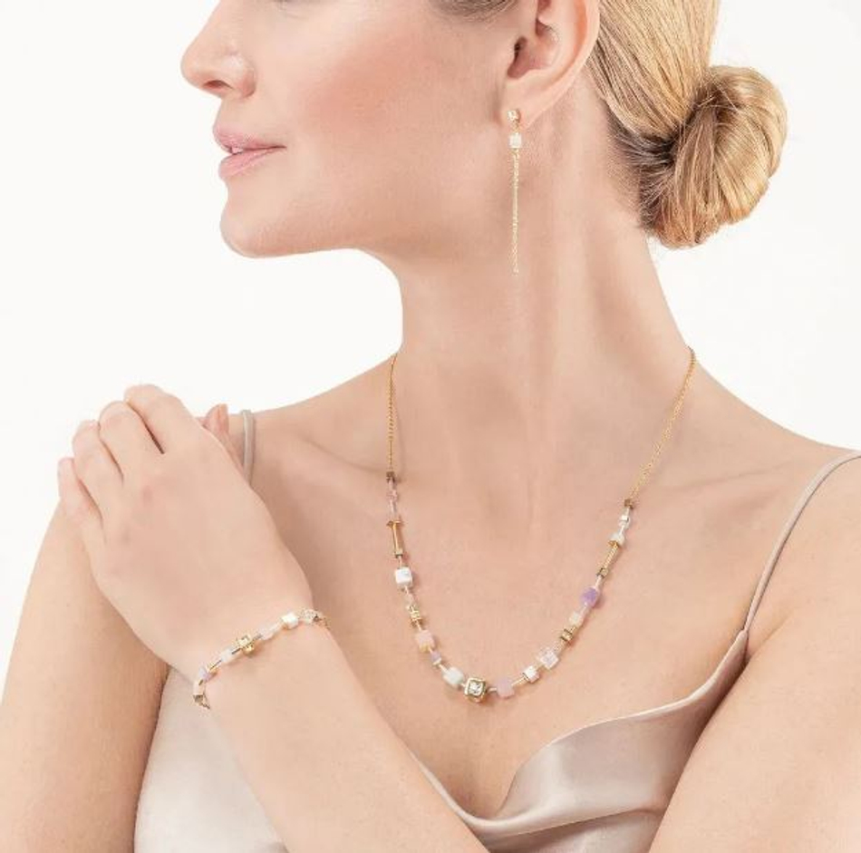 Браслет Coeur de Lion Multicolour Pastel 1 5087/30-1522 цвет розовый, белый, золотой