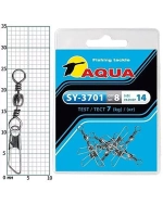 Карабин с вертлюгом для рыбалки SY-3701 №09 (упк. 8 шт.)