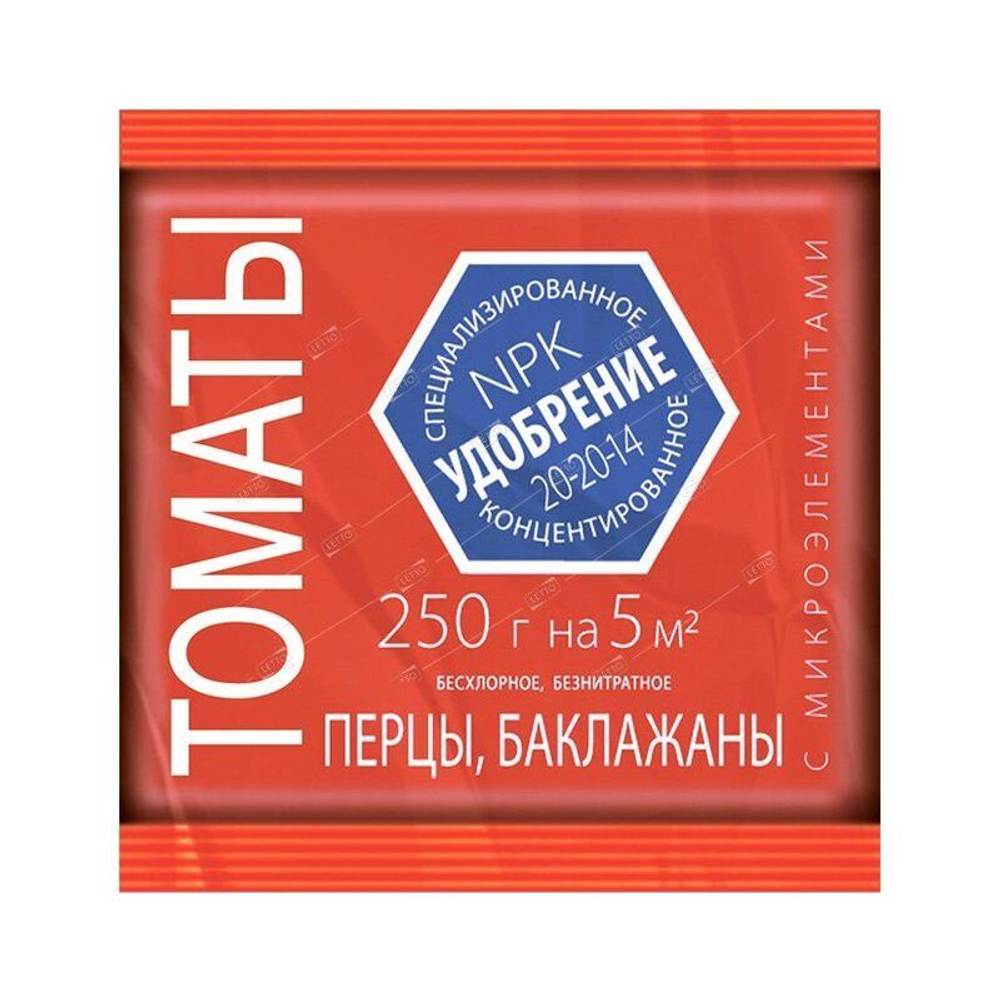 Удобрение минеральное Агроуспех для томатов, перцев, баклажан 0.25 кг