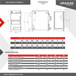Котел отопительный комбинированный Uragan Prof (Ураган Проф) 22 кВт