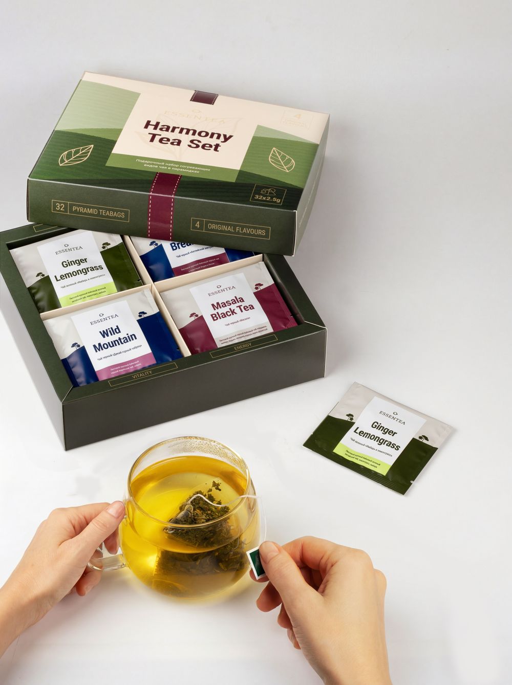 Подарочный набор Harmony Tea Set - 32 пирамидки (4 вида по 8 шт.)