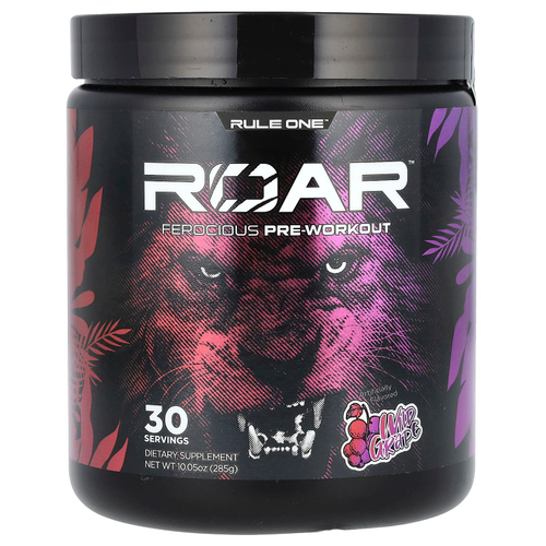 Rule One Proteins, Roar, Ferocious предтренировочный комплекс, со вкусом дикого винограда, 285 г (10,05 унции)