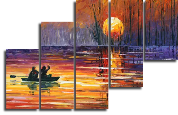 Модульная картина "Рыбаки"