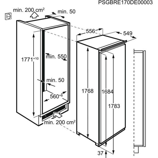 Встраиваемый холодильник AEG SKR 81811 DC
